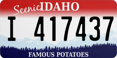 ID license plate I417437