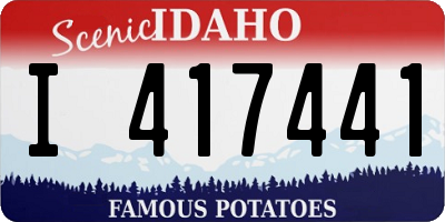 ID license plate I417441