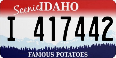 ID license plate I417442