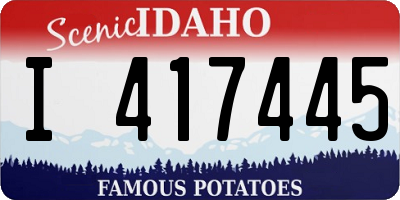 ID license plate I417445
