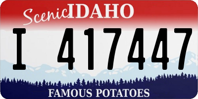 ID license plate I417447