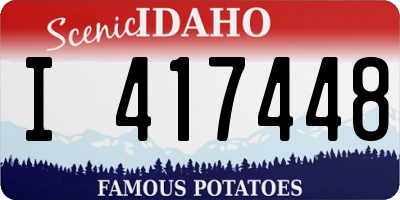 ID license plate I417448