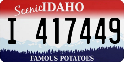 ID license plate I417449