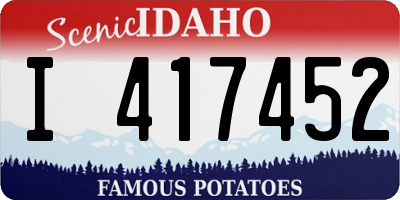 ID license plate I417452