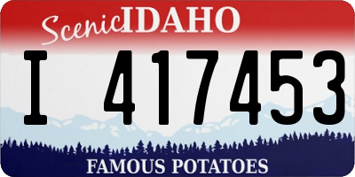 ID license plate I417453