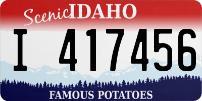 ID license plate I417456