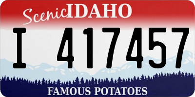ID license plate I417457