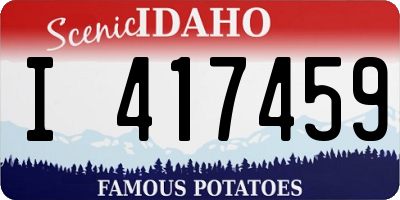ID license plate I417459