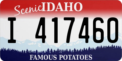 ID license plate I417460
