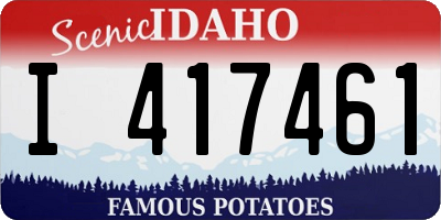 ID license plate I417461