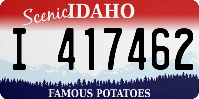 ID license plate I417462