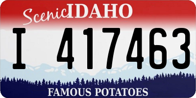 ID license plate I417463