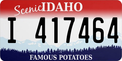 ID license plate I417464