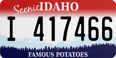 ID license plate I417466