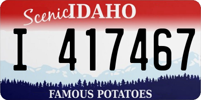 ID license plate I417467