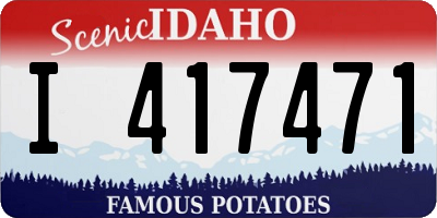 ID license plate I417471
