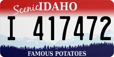 ID license plate I417472