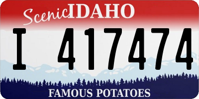 ID license plate I417474