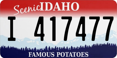 ID license plate I417477