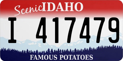 ID license plate I417479