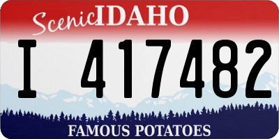 ID license plate I417482