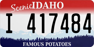ID license plate I417484