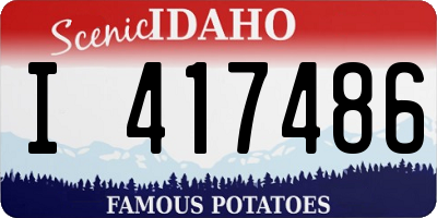 ID license plate I417486
