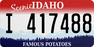 ID license plate I417488
