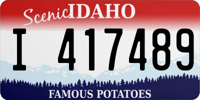ID license plate I417489