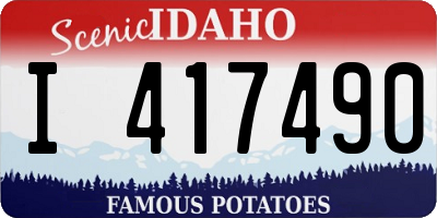 ID license plate I417490