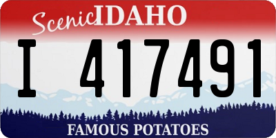 ID license plate I417491