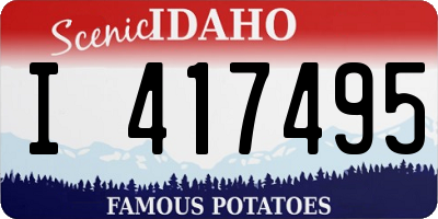 ID license plate I417495