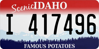 ID license plate I417496