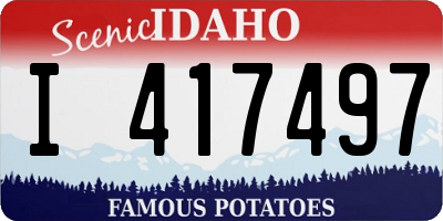 ID license plate I417497