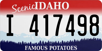ID license plate I417498