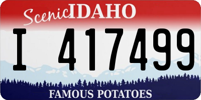 ID license plate I417499