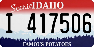 ID license plate I417506