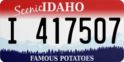 ID license plate I417507
