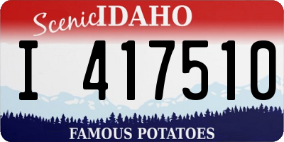 ID license plate I417510