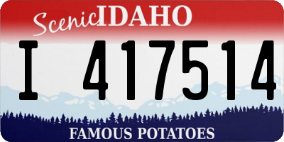 ID license plate I417514