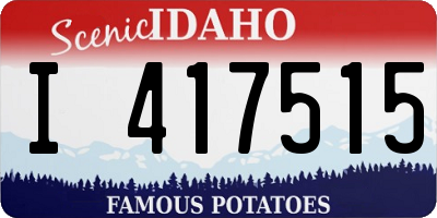 ID license plate I417515