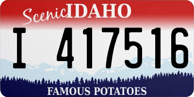 ID license plate I417516