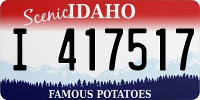 ID license plate I417517