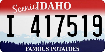 ID license plate I417519
