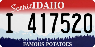 ID license plate I417520