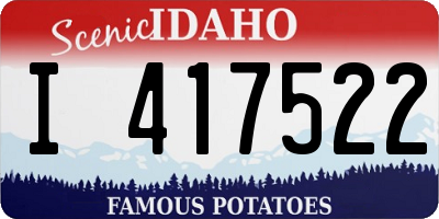 ID license plate I417522