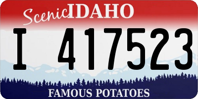 ID license plate I417523