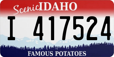 ID license plate I417524