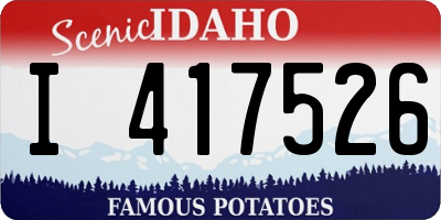 ID license plate I417526