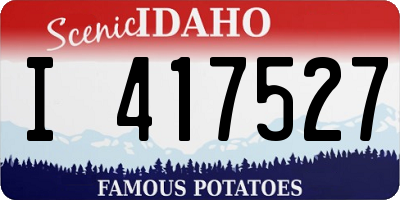 ID license plate I417527